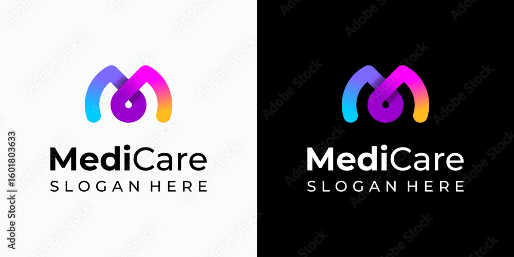 Aufkleber vector logo design of the initial m in an infinite shape with a modern, simple, clean and abstract s