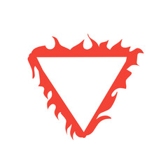 red fire frame vector decoration