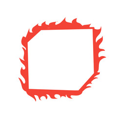 red fire frame vector decoration