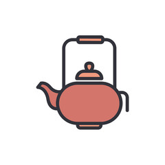 Stylized Teapot Illustration On Transparent Background For Tea Time Concept