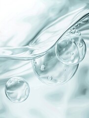 水中の気泡が美しく浮かぶ背景