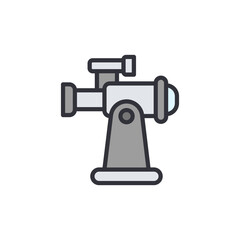Stylized Telescope Icon For Astronomy And Scientific Exploration