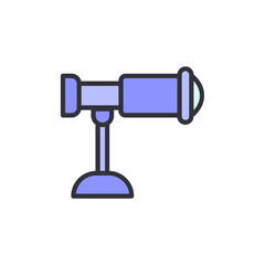 Stylized Telescope Illustration For Science And Astronomical Observation