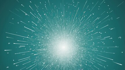 Abstract light burst background in teal with glowing rays