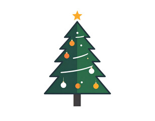 christmas tree vector illustration