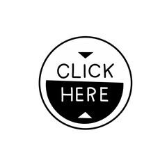 Click Here on round button icon