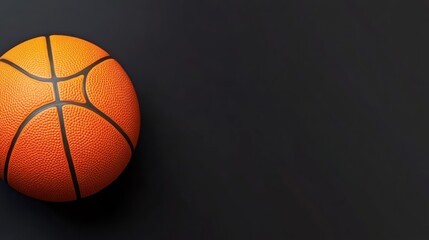 Obraz premium Basketball orange dark background