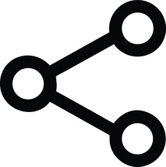 Share Icon: A minimalist graphic representing sharing or connection, conveying the essence of dissemination and communication with elegance.