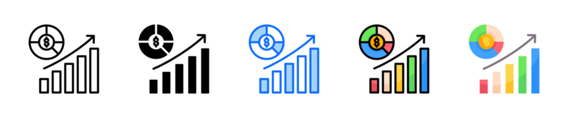 Market Icon Set Multiple Style Collection