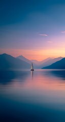 Tranquil Waters Reflect Hues of a Calm Evening