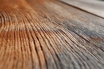 Fototapeta premium Detailed image of the wood features a pronounced groove pattern