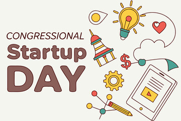 CONGRESSIONAL STARTUP DAY vector illustration