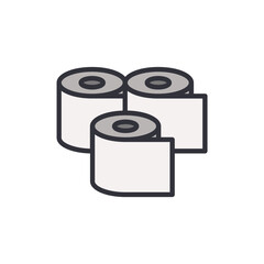 Illustration Of White Rolls Depicting Cleanliness And Hygiene Products