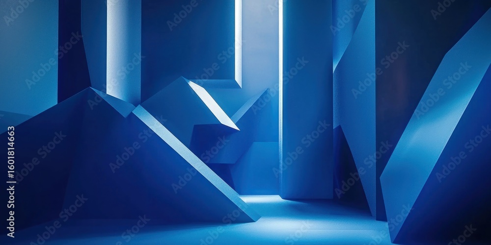 Poster wallpaper, symbol futuristic display of geometric shapes seamlessly transitioning between different 