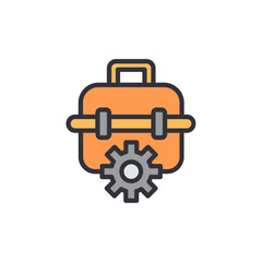 Vibrant Toolkit With Cogwheel Symbolizing Tools And Equipment