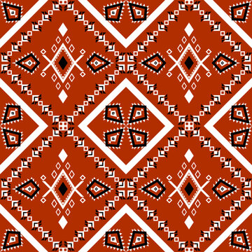 Geometric pattern Traditional tribal style, pixel embroidery, geometric ethnic pattern. beautiful border pattern.Fabric pattern for clothes, dress, carpet, curtain, sarong, sari, scarves, batik.