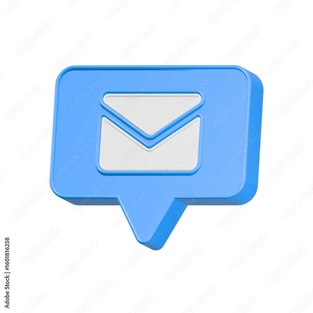 Poster mail post icon 3d rendering
