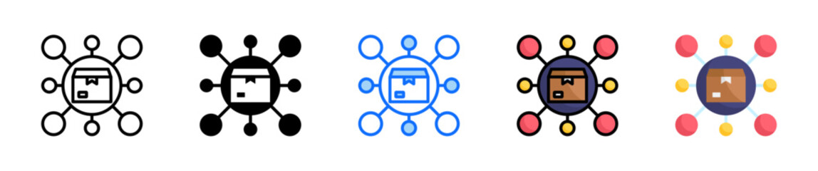 Iot Icon Set Multiple Style Collection