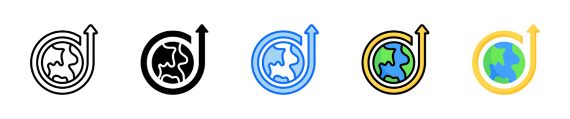 Global Expansion Icon Set Multiple Style Collection