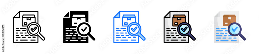 Poster product traceability icon set multiple style collection