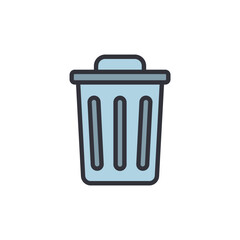 Isolated Trashcan Illustration Depicting Proper Waste Management Concept