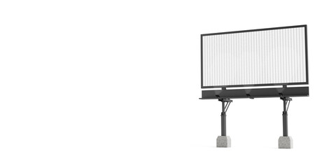 Fototapeta premium Advertising And Marketing Concept. Empty Rotating Outdoor Billboard With Vertical Panels. 3d Rendering