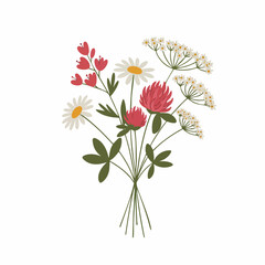 A charming bouquet of wildflowers with vibrant colors and detailed floral arrangements.