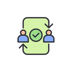 Workflow Approval Process With People Exchange And Validation Mark