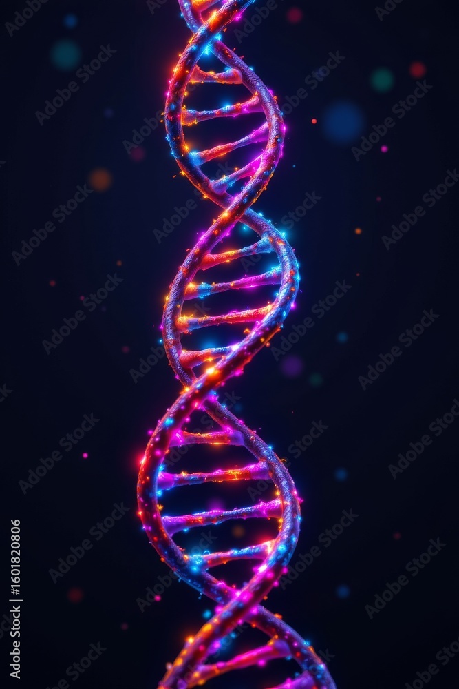 Poster dynamic spiral structure with luminous nodes