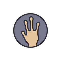 Unique Hand Gesture In Circular Frame With Transparent Background