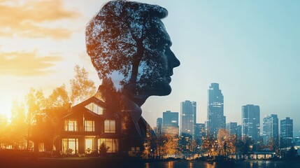 A montage of investors planning for generational wealth, setting up trusts, and consulting estate planners. The background includes a family home with a cityscape in the distance