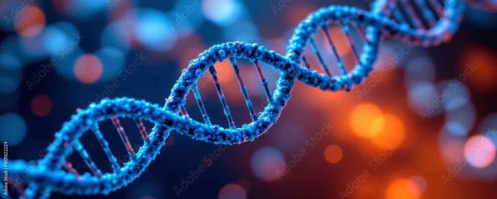 Poster abstract double helix with bokeh background