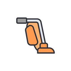 Stylized Vacuum Cleaner Illustration For Home Cleaning Appliance Concept
