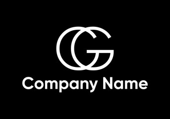 gg letter logo icon company name vector logo