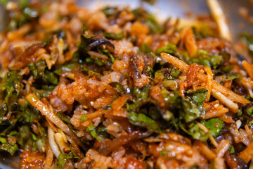 spicy cold saury bibimbap