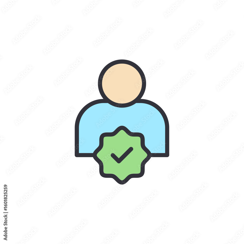 Poster user profile authenticated with checkmark emblem displayed clearly