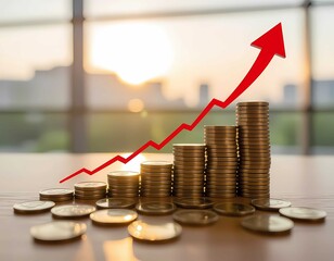 Coins of Success Financial Strategy Wealth Management Profit Achieving Goals Business Opportunities Prosperity