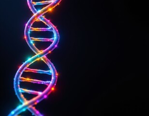 Vibrant Interlocking Spiral Structure Black Background