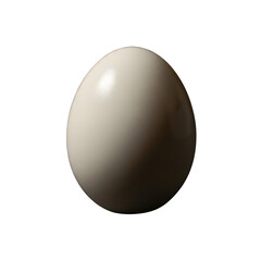 A single white egg isolated on transparent background