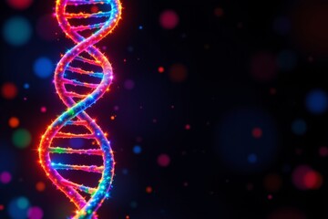 Illuminated Double Helix Abstract Light Background