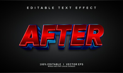  after vector text effect with modern style design
