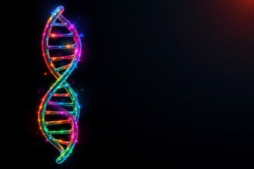 Colorful Helical Structure Black Background