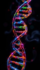 Vibrant Helix Structure with Ethereal Glow