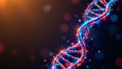 Illuminated Doublehelix with Sparkling Elements