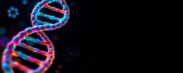 Vibrant Twisted Molecule Dark Background