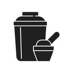 Protein Powder icon vector silhouette illustration isolated on white background