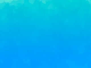 青空や水面のようなイメージの背景素材。手描きの水彩風テクスチャー。ブルーとエメラルドグリーンの滑らかなグラデーション。