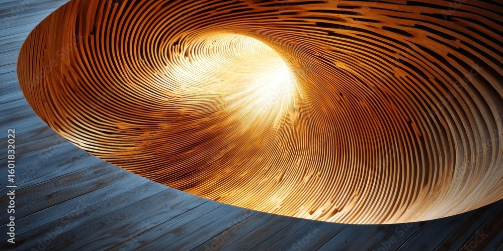 Poster a futuristic wormhole effect where light and space distort in a mesmerizing swirl