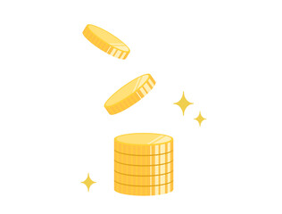 ポイントや硬貨をイメージしたイラスト