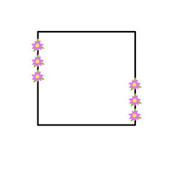 Obraz premium decoration the text box with flowers